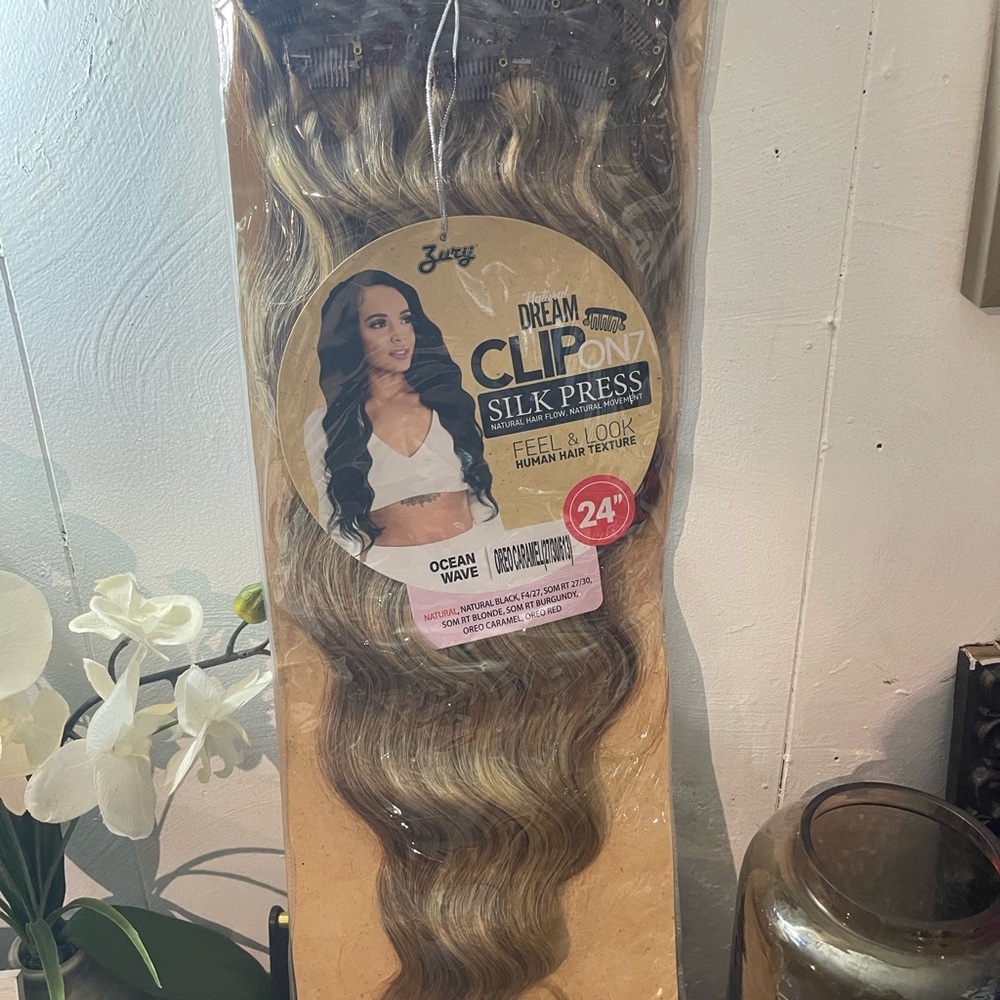 Dream Clip Onz Silk Press Hair Extension - Ocean Wave